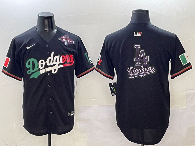 Men Los Angeles Dodgers Blank Black Mexico Second generation Nike 2025 MLB Jersey style 20->los angeles dodgers->MLB Jersey
